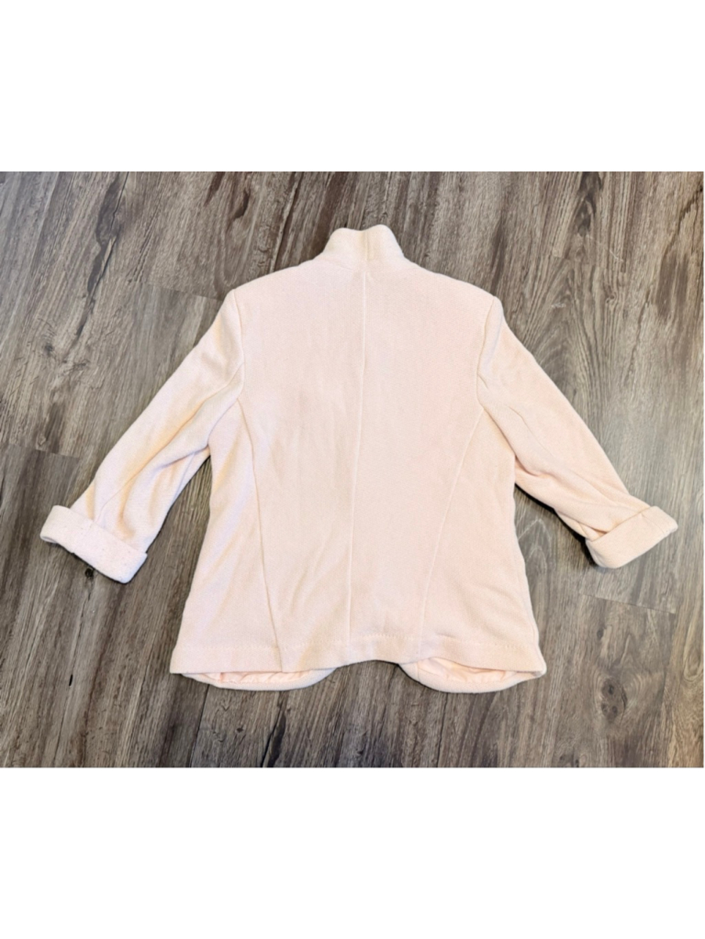 Lauren Conrad LC Women’s Blush Pink Textured Knit Blazer Jacket Size 16 Business - Picture 8 of 8